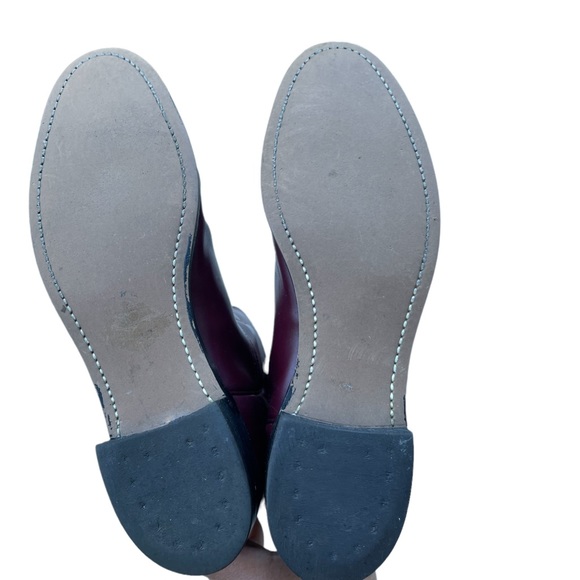 Vintage Diamond J Burgundy Leather Upper  Western/ Cowboy Boots Size: 8.5 B - Picture 2 of 10